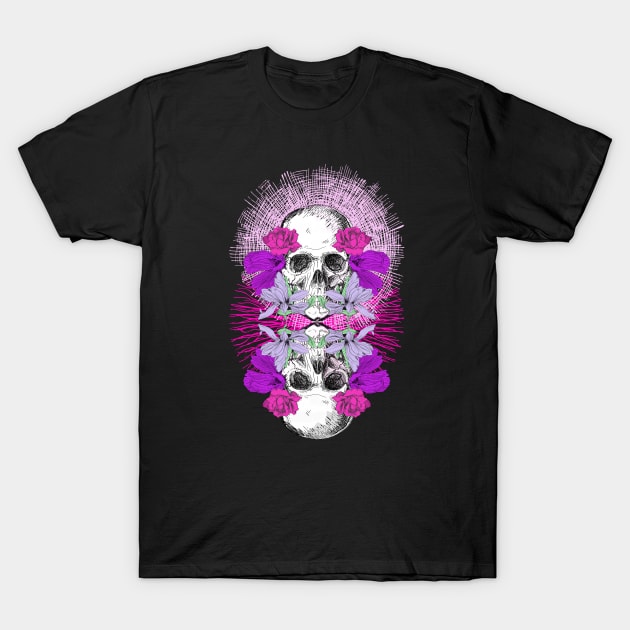 Duality Skulls T-Shirt by AurelieS